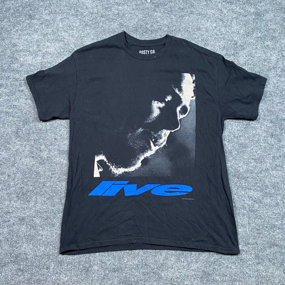 Post Malone Posty Co Live Graphic T-Shirt Mens Large Black‎ 2018 Tour Merch